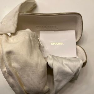 Brand new CHANEL leather sunglass case.